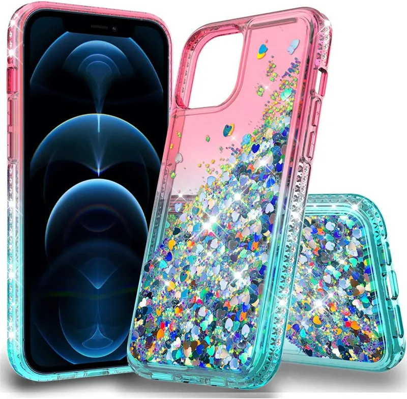 Liquid Glitter Sparkly Phone Case Iphone 11 Glitter Liquid Quicksand Phone  Case TPU Dirt-Resistant Fitted