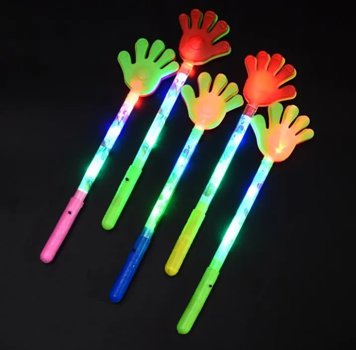 Party Supplies Colorful Flashing LED Glow Stick Hand Clapper For Wedding Birthday Festival Concert Cheering Light Sticks SN6259
