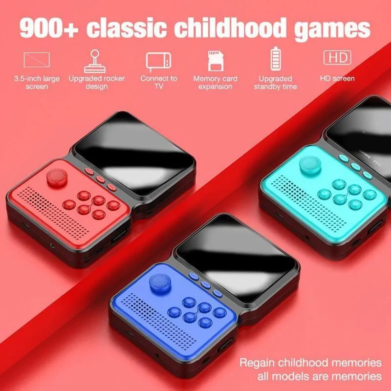 Game Controllers & Joysticks Gamer Gaming Retro Portable Mini Handheld Console 16-Bit 3.0 Inch Color LCD Kids Player Built-in 990+ Games