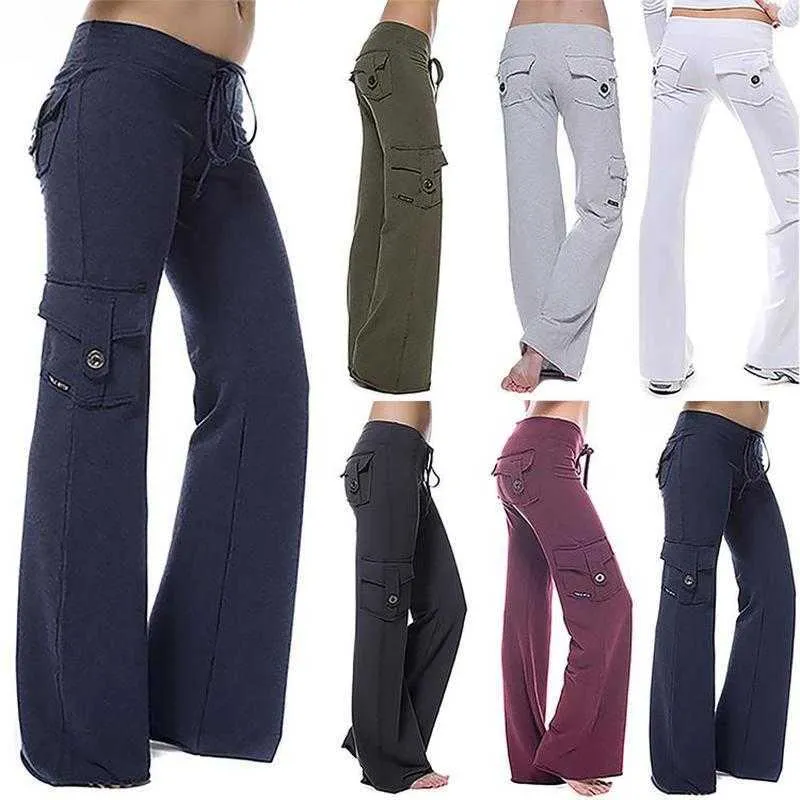 Artı Boyutu Bayan Bayanlar Sıska Slim Fit Uzun Pantolon Katı Renk Dipleri Pantolon X0629