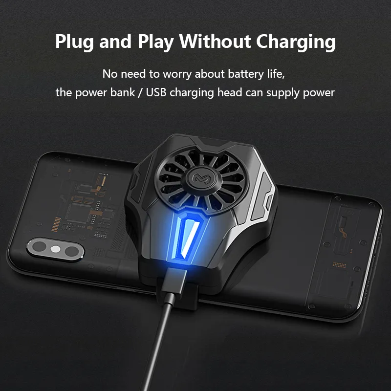 Handy Kühler Mit 3 Geschwindigkeiten - Tragbarer Lüfter Für Gaming Smartphones 65-85mm