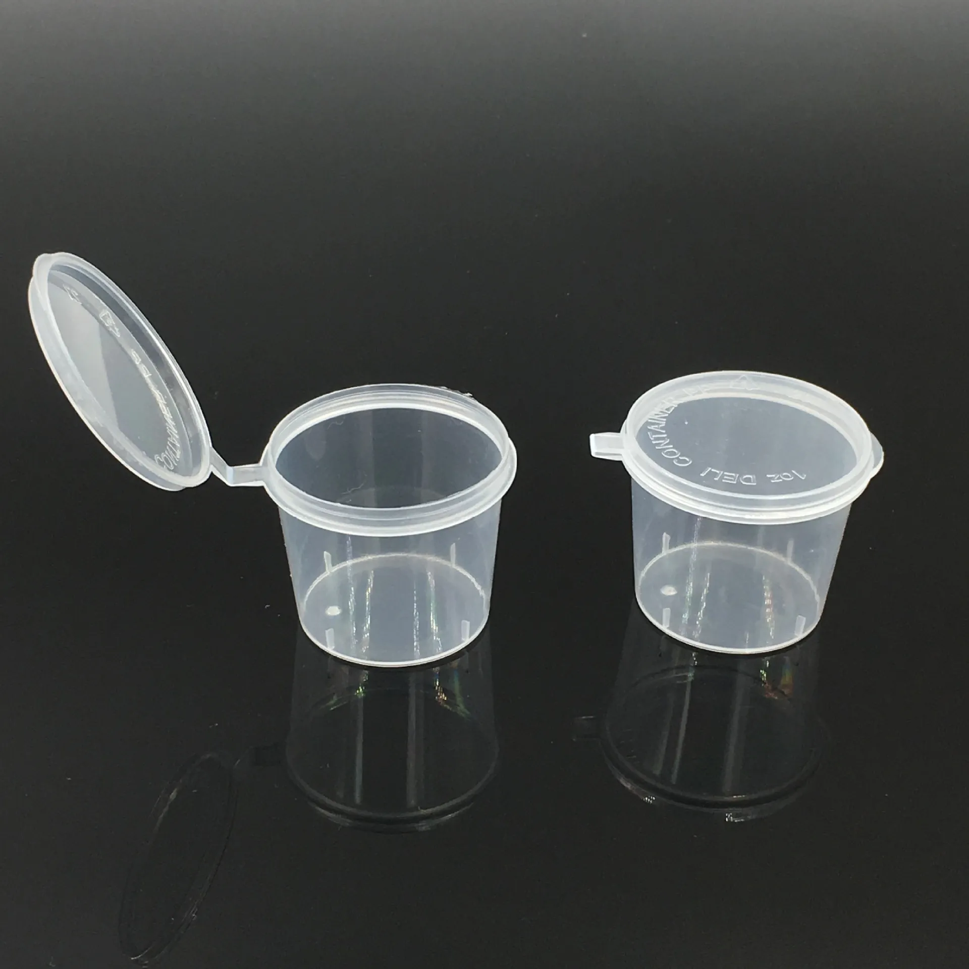 Wholesale 1oz Disposable Plastic Portion Cup Condiment Sauce Snack Dressing Shot Cup Containers Packing Boxes W0030