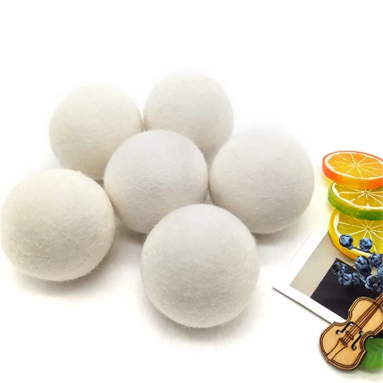 Wool Dryer Balls Laundry Products Premium Reusable Natural Fabric Softener 2.75inch Static Reduces Helps Dry Clothes in Laundrys quicker DH8588