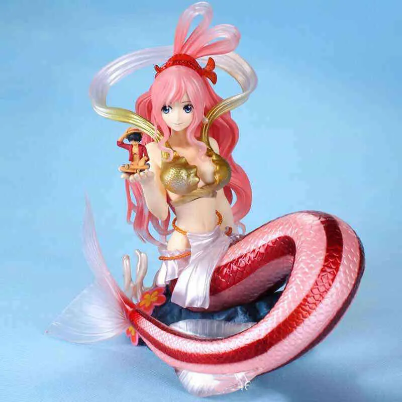 21 cm POP Anime giapponese One Piece Shirahoshi Princess Mermaid Gioco Statua Action PVC Figure Toy Collection Modello Doll Regali H1105