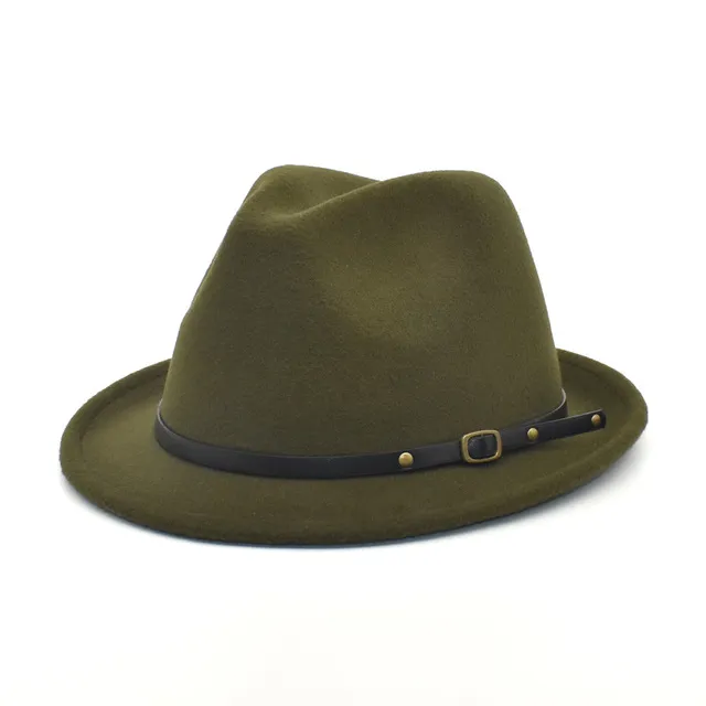 Herren Filz Fedora Hut Unisex Kirche Bowler Homburg Jazz Hut Mode Stilvoller Trilby Sombrero Hut