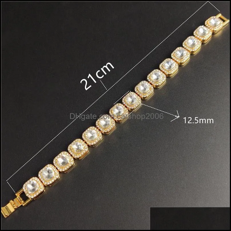 Chains 12.5mm Quality Prong Set Big Size Solitaire Tennis Chain Necklace Men Women Iced Out Bling Cz Charm Hop Fashion Jewelry 2021