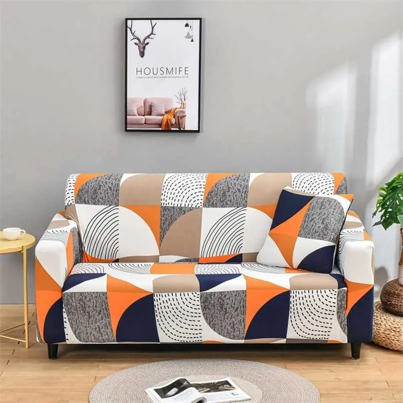 Elastische sofa slipcovers moderne cover voor woonkamer chaise longue hoek L-vorm stoel protector Couch 1/2/3/4 stoel 211207