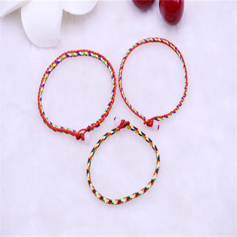 Tjock brasiliansk Nepal Rainbow Lesbisk LGBT Pride Gay Pride Woven Flätad Rope String Strand Friendship Bracelet Kids Gift 503 Y2