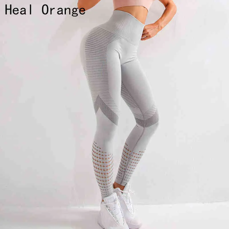 Ombre Leggings senza cuciture Sport Donna Fitness Pantaloni da palestra Donna Fitness Legging Vendita Yoga Broek Spodnie Push Up Sport Leggins Donna H1221