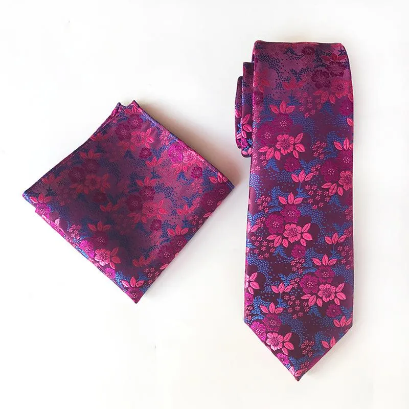 Krawaty na szyję 8 cm Handmade krawat Set dla mężczyzn Moda Nectie Chusteczka Męska Klasyczna Ślubna Ręcznik