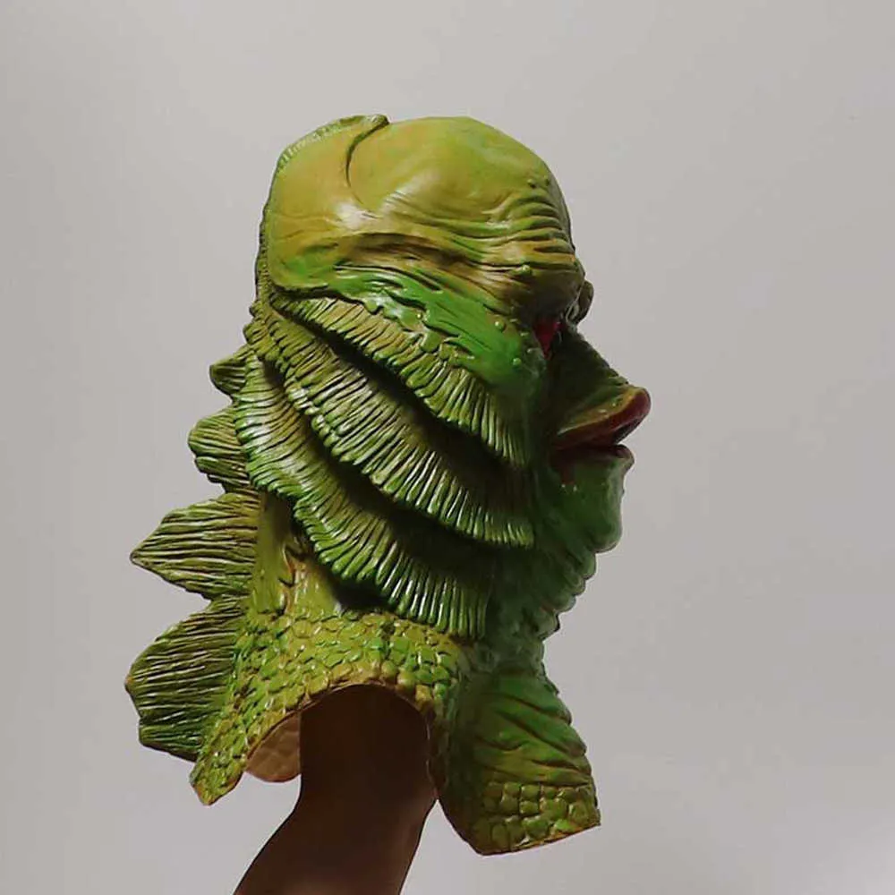 Neue Grünköpfige Monster-Kopfbedeckung, Grünköpfige Fischmaske,  Fisch-Kopfbedeckung, Lustige Und Lustige Kopfbedeckung