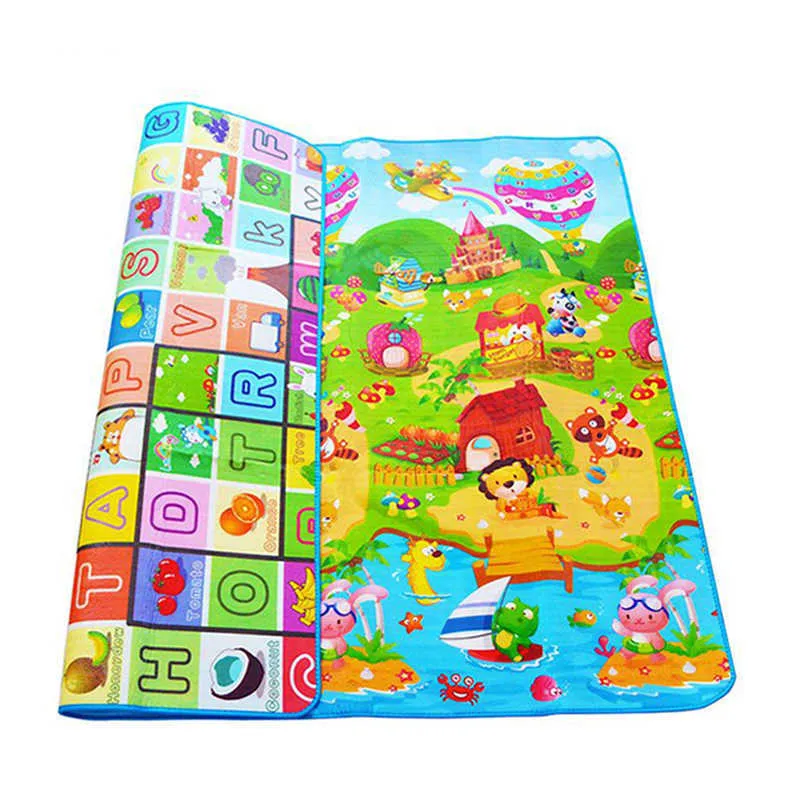 0.5cm Baby Play Mat Dubbelsidig Barn Pussel Kudde Crawling Kids Rug Gym Mjukt Golv Spel Mattor Toy Eva Skum Utveckla Mats 210724