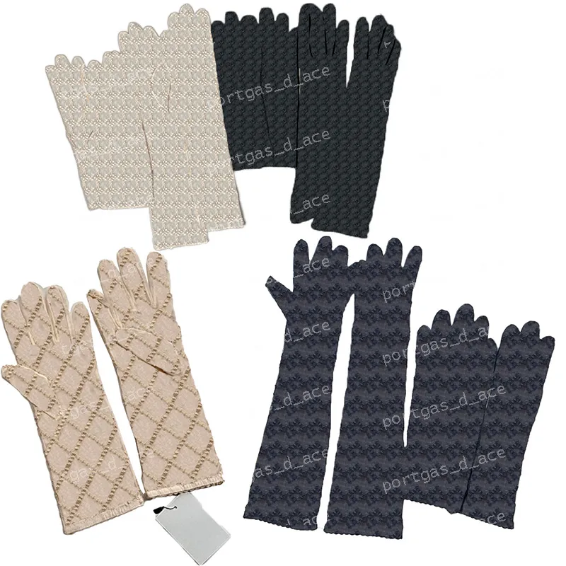 Vintage list haftowane rękawy rękawiczki czarne beżowe tiulowe rękawiczki ślubne z długim rękawem letnie urocze oddychające rękawiczki damskie 4 modele