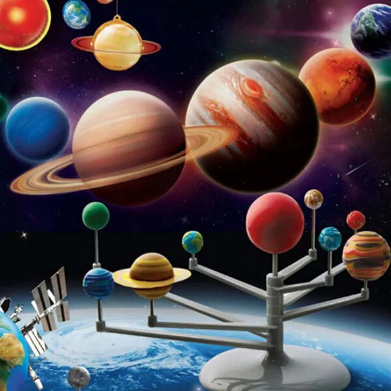 Jouets pour enfants, modèle planétaire, Puzzle assemblé, système solaire planétaire, ensemble de jouets de bricolage pour enfants, Puzzle 3D, Puzzles éducatifs