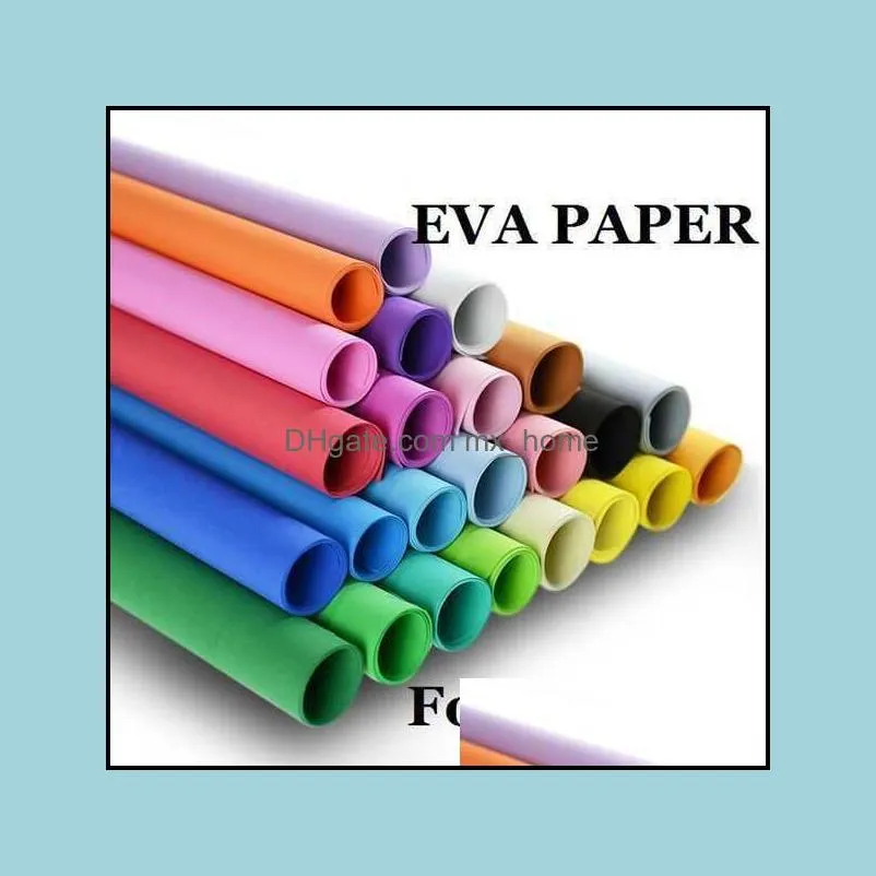 Wall Stickers EVA 50*50 Handmade Sheets DIY Handcraft Materials Multicolour Sponge Paper Sheet Punch Foam Crafts U250