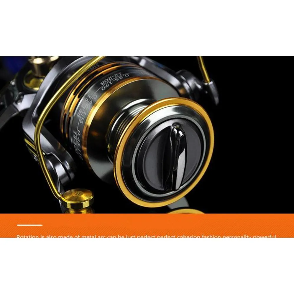 top grade 1000-7000 spinning fishing reels bearings front drag spinning reel pre loading spinning fishing wheel