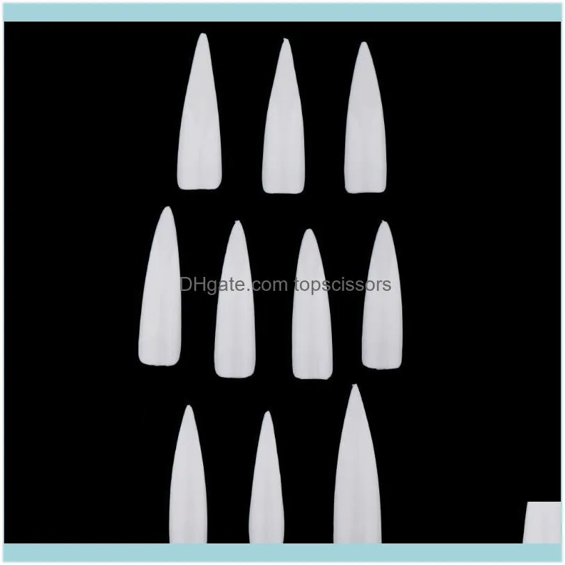 Salon Health & Beautypieces Artificial Uv Gel False Point Manicure Nail Art Tips Set Kits Drop Delivery 2021 N6Fld