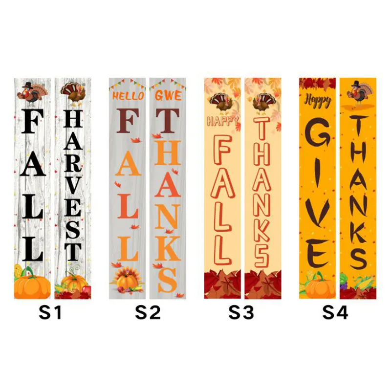 Thanksgiving Garden Custom Banner Flaggor Holiday Decoration 30 * 180cm 100d Polyester Couplet Outdoor