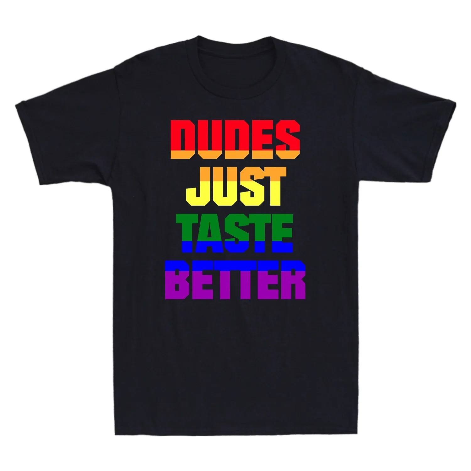 Dudes Just Bree gusto Rainbow 3rd Gender LGBT Gay Lesbian Pride Puride T-shirt da regalo Divertente T-shirt da uomo Manica corta in cotone Black Tee
