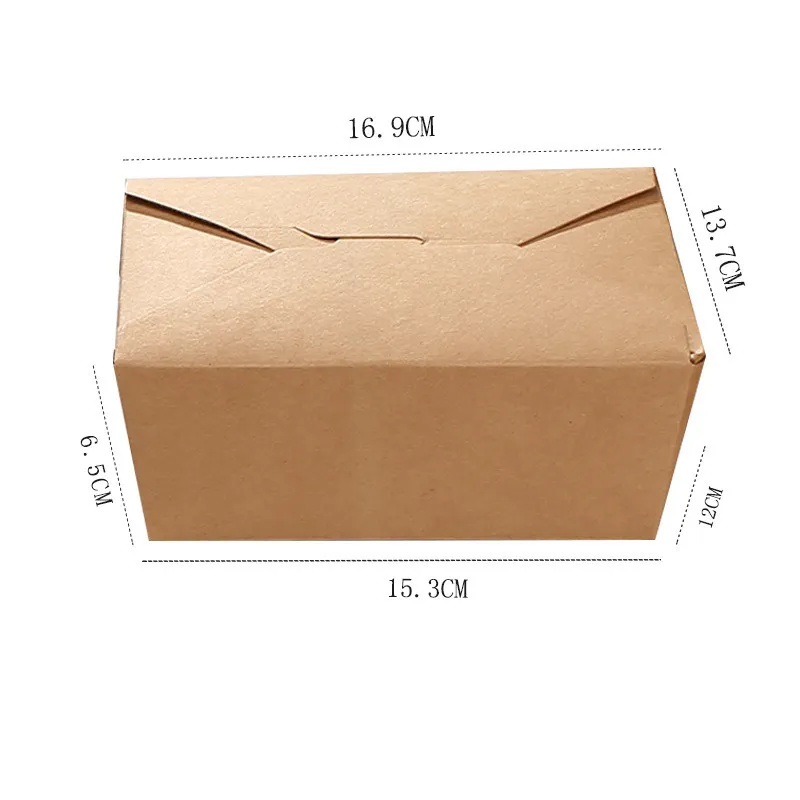 Good quality Kraft Paper Food Box water Oil proof Fast food packing boxes Disposable takeaway lunch box fried chicken sushi salad paper box