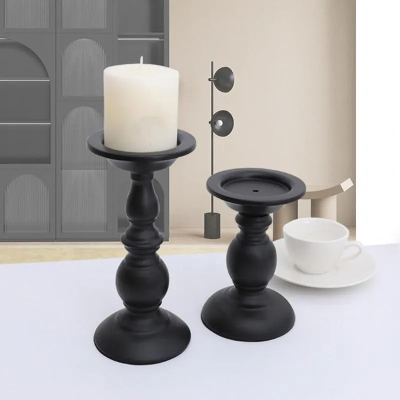 Candle Holders Beautiful Stand Metal Retro Style Holder Delicate Container Anti-slid Base Candlelight For Home