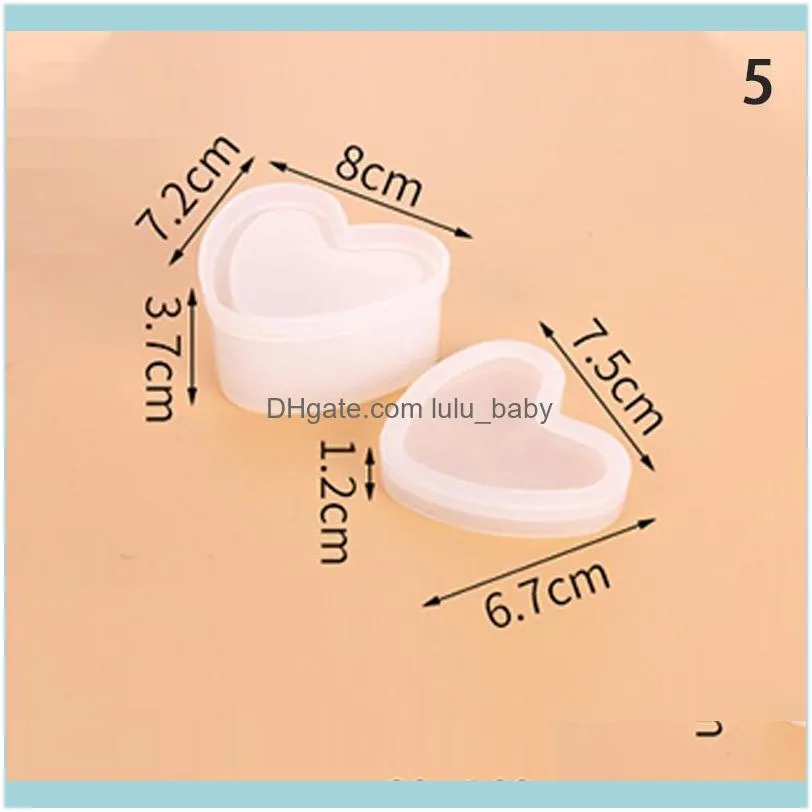 Epoxy Resin Box Silicone Storage Hexagon Shape Mould Jewelry Making DIY Tool Pouches, Bags