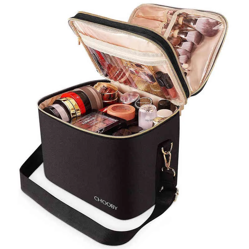 Nxy Sacs Cosmétiques Maquillage Make Up Case Organisateur De Voyage Portable Artiste Multifonction Cadeau pour Femmes 220303