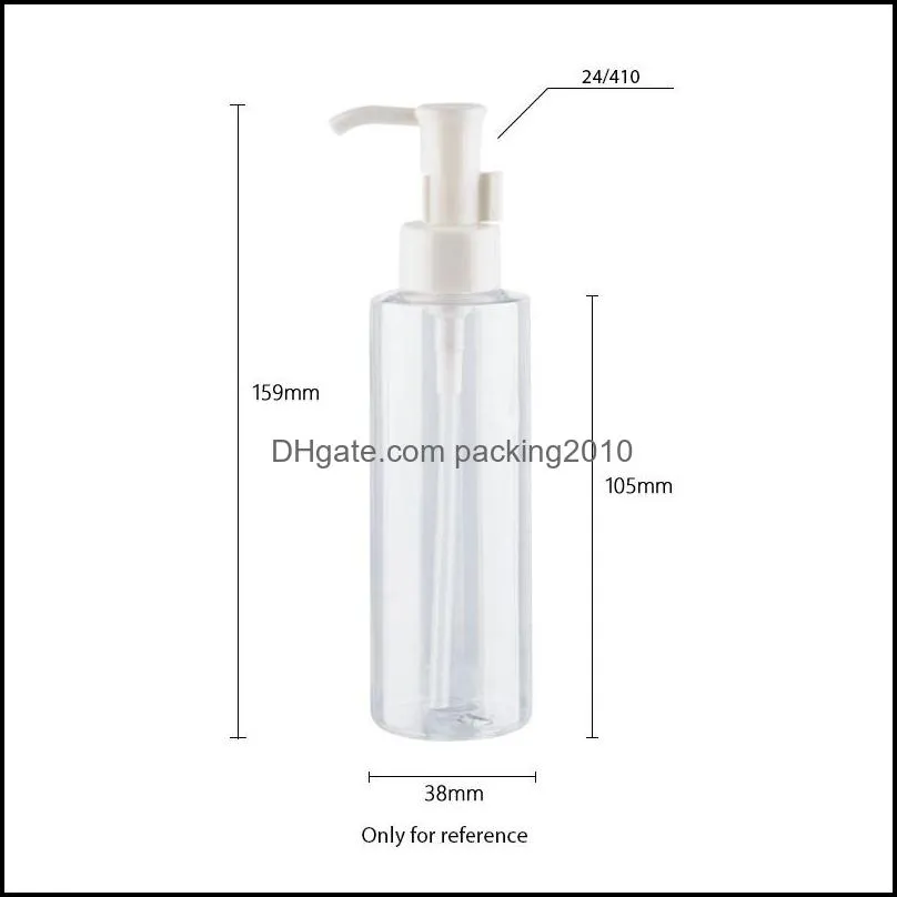 Storage Bottles & Jars 100ml Small Colored Refillable Bottle With Oil Pump 100cc Plastic Container PET Shampoo Travel