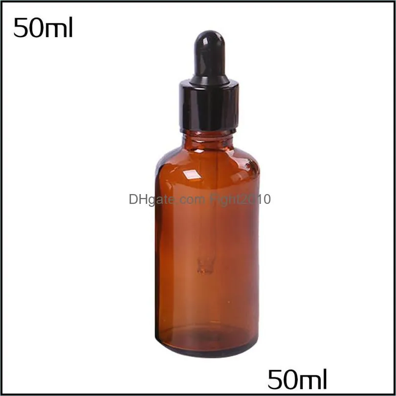 Storage Bottles & Jars Refillable Amber Glass Dropper Bottle Durable Empty Drop Travel Portable For Cosmetic Perfume Essential Oil