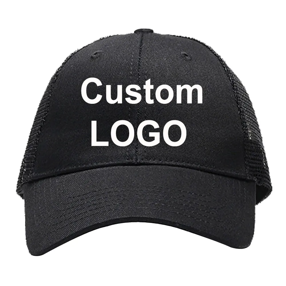 Chapeau de camionneur personnalisé personnaliser logo taille réglable casquette snapback golf tennis pare-soleil mode tête porter baseball avec matériau en maille