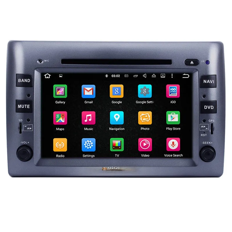Lettore stereo per autoradio dvd Android 2 Din da 8 pollici per Fiat Stilo Touchscreen multimediale 2005-2010 con gps