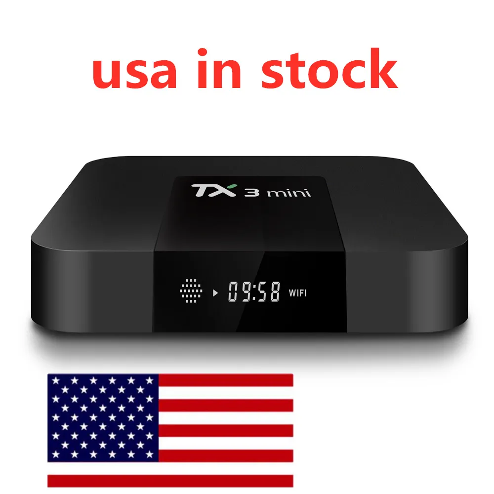 سفينة من الولايات المتحدة الأمريكية إلى USA TX3 Mini A TV Box 2GB RAM 16GB ROM Android 8.1 Amlogic S905W 4K 2.4 جيجا هرتز