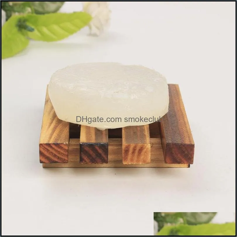 Wood Wooden Soap Dish Storage Tray Holder Bath Shower Plate Bathroom NEW Worldwide Store DHL Free