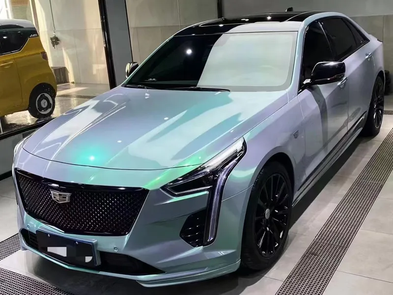 Dreamy Glossy Candy Metallic Green Gray Vinyl Wrap DIY Adhesive Film Sticker Chameleon Car Wrapping Foil Roll Air Bubble Free