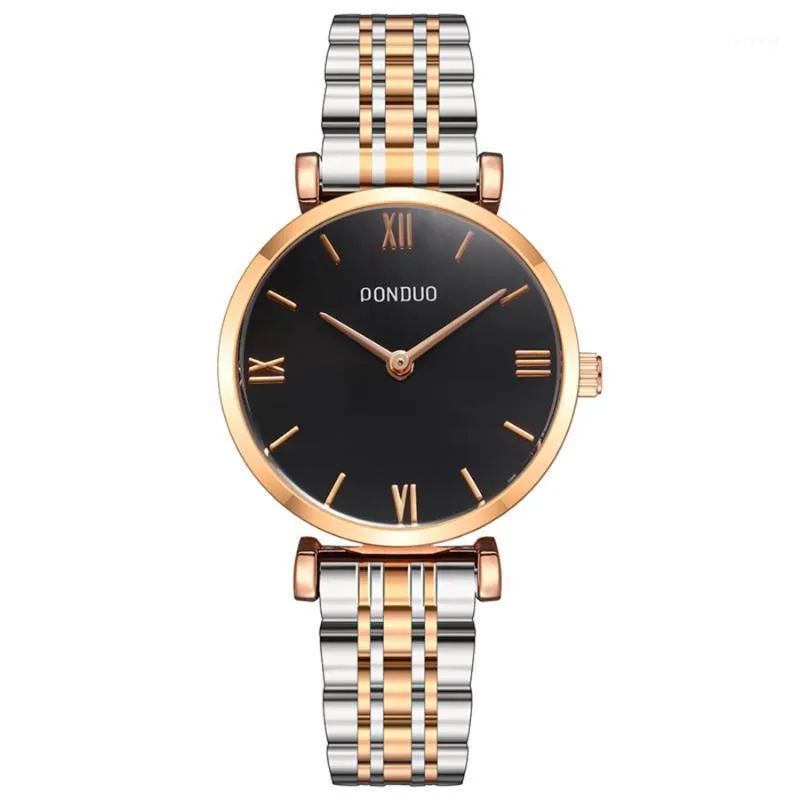 ساعة معصم Ponduo Wathes Watches Top Ladies Fashion Women Gress Woman Wather Watch Stafless Steel Stefer