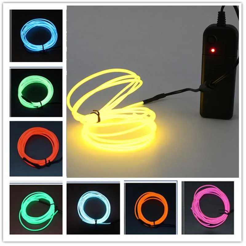 Neon Light El LED Neon Draad onder Auto Flexibele Zachte Tube Lichten Led Strip Teken Anime / Body Woman / Rooms Touw Light RGB Luces