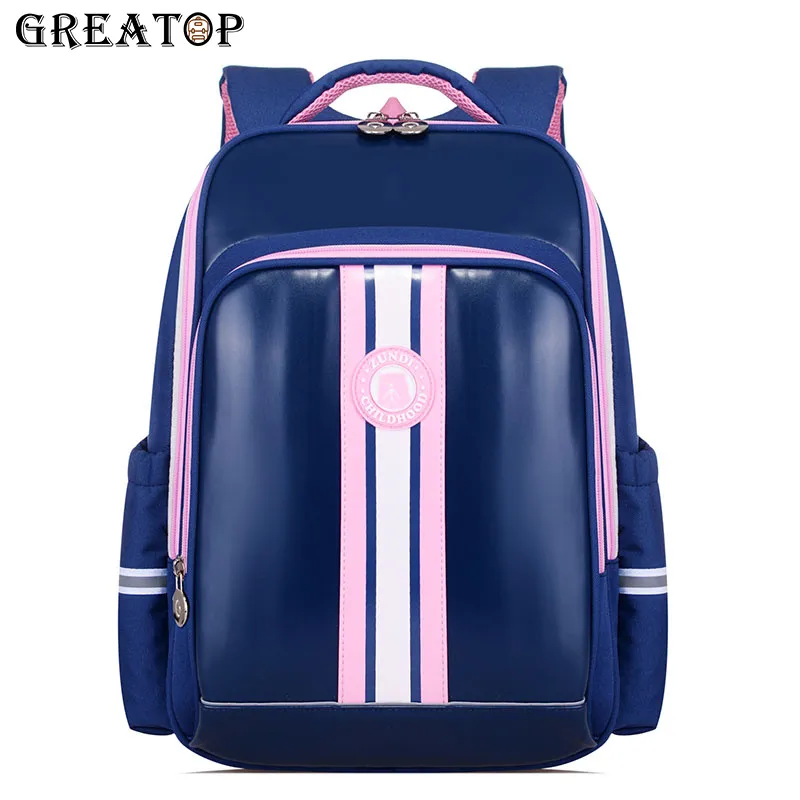 Greatop Fashion Tiener Schooltas Lederen Waterdichte Kinderen Rugzak Jongens Meisjes Schooltassen Kinderen Satchel Studenten Mochila