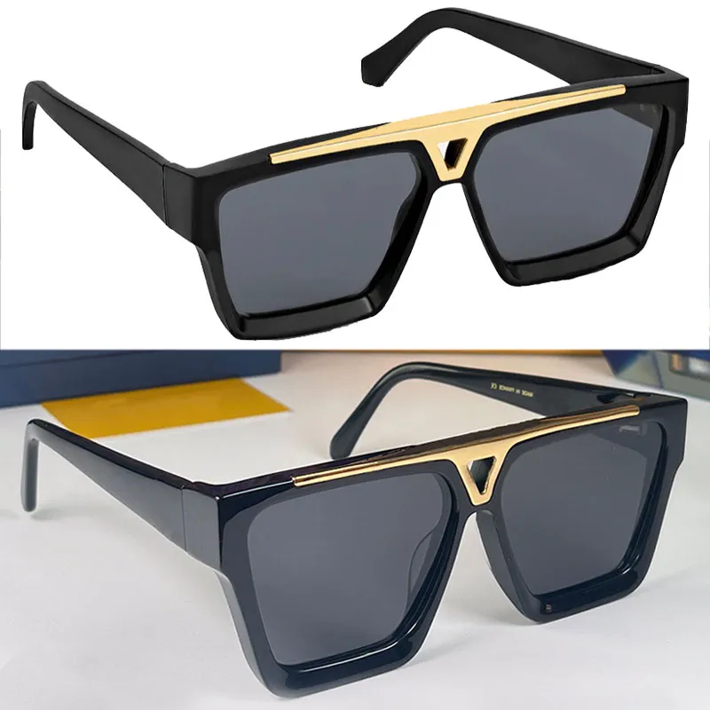 Designer Dowody Okulary przeciwsłoneczne Z1503W Męskie czarne lub białe rama octanu fazowana z przednimi Z1502E z literami wygrawerowanymi na wzorach soczewki wzdłuż Blridge nosa 1502