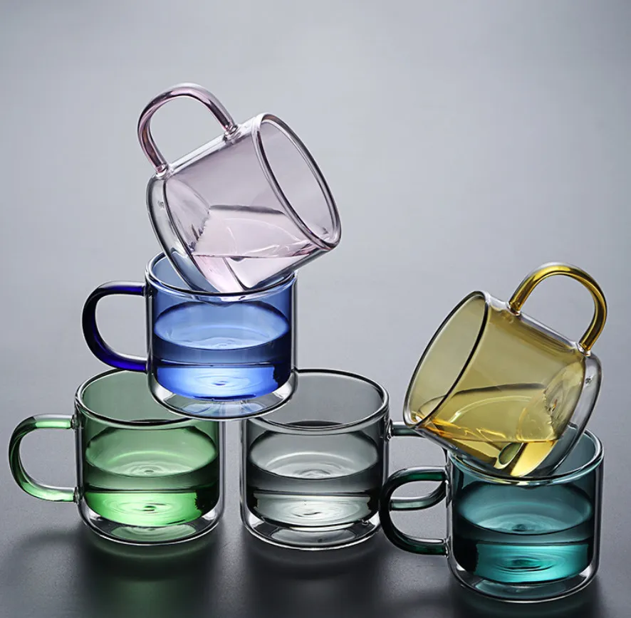5 oz Coffee Mug with Tray, Double-Layer Heat-Resistant Glass, Eco-Friendly,  Custom Logo Support from Dhgate Mugs - price 4.33