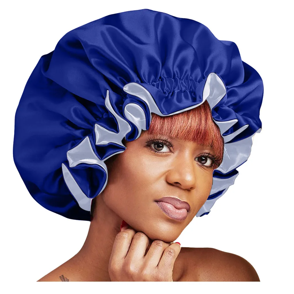 Satin-Haube Zum Schlafen – Für Langes & Lockiges Haar, Weicher Schutz Vor Reibung & Frizz, Verstellbar, Maschinenwaschbar