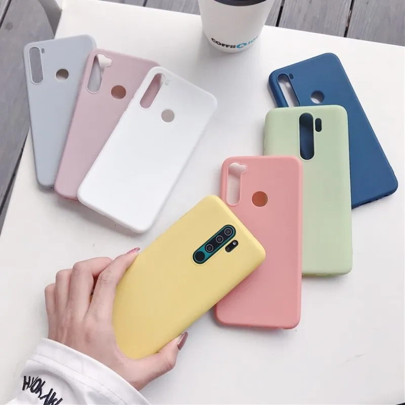 Funda de teléfono para Redmi Note 10 9 8 Pro 9C 9A 9s 8T 7 5G, funda protectora colorida, fundas de silicona blanda para 7A