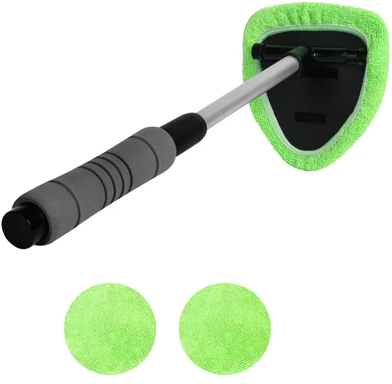 Telescopic Glass Wiper Microfiber Extendable Window Scrubber