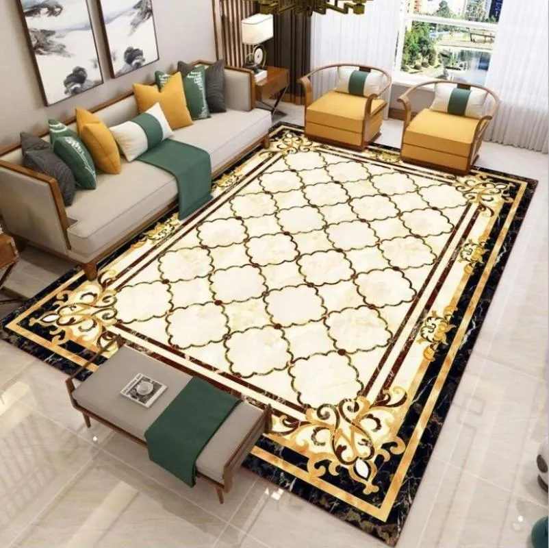 Carpets European Style Persian Art Area Rug For Living Room Non-slip Kitchen Carpet Bedroom Floor Mat Outdoor Parlor Home Decor Best quality