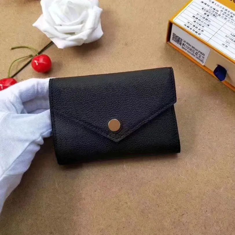 Portafoglio corto da donna di ALTA QUALITÀ busta goffrata hasp piccoli portafogli portamonete classico in pelle borsa di design con scatola