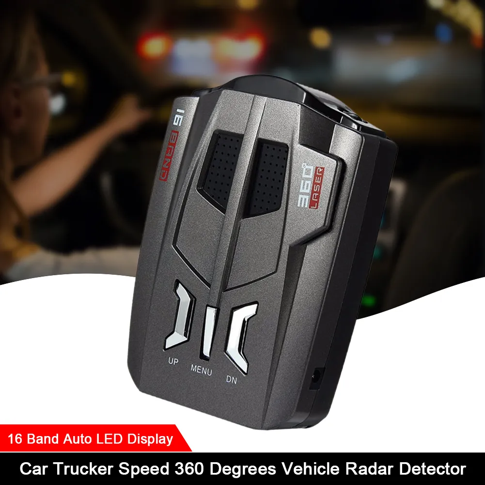V9 Automotive Car Radar Detar Convent Voice Alert Warening 16 Band Auto LED Display English / Russian Person