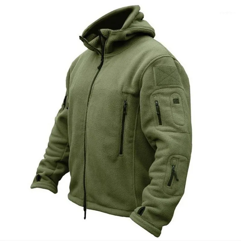 Mężczyźni US Winter Thermal Fleece Tactical Jacket Outdoor Sports Płaszcz z kapturem Militar Softshell Piesze wycieczki Outdoor Army Jackets