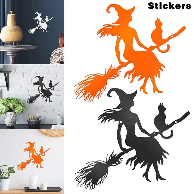 Naklejki okienne Wicked Witch Fall Wall Sticker dla domu Kryty Outdoors Halloween Dekoracja