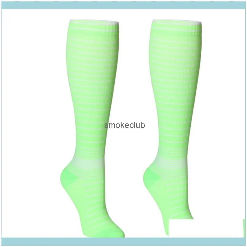 Sports Socks Men Women Striped Outdoor Cycling Nurses Compression Athletic Riding Pregnancy Flight Travel Fashion Running Breathable