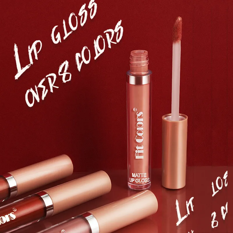 Rouge à lèvres liquide brumeux, 8 couleurs adaptées, brillant à lèvres imperméable, mat, naturel, longue durée, tubulaire