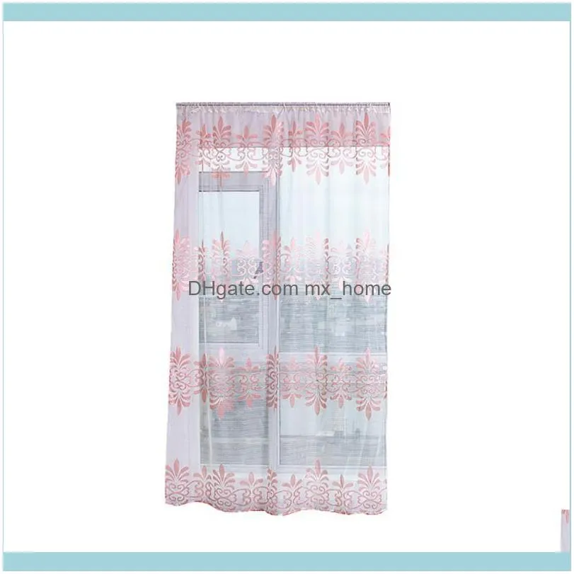 Curtain & Drapes Trees Sheer Tulle Window Treatment Voile Drape Valance Fabric Bedroom In The Kitchen Curtains
